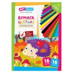 Бумага цветная ArtSpace Ежик А4, 16 цветов (kastd)