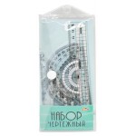 Набор чертежный Апплика прозрачный акрил, 4 предмета (kastd)