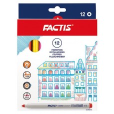 Фломастеры Factis смываемые, 12 цветов (kastd) в магазинах Ашан