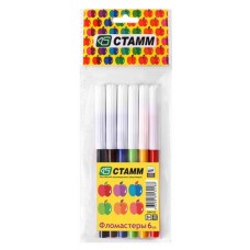 Фломастеры Стамм Яблоко, 6 цветов (kastd) в магазинах Ашан
