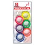 Клейкая лента Луч флуоресцентная 12 мм 5 м, 6 шт (kastd)