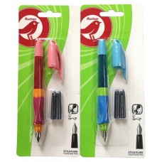 Ручка перьевая АШАН Красная птица, 2 картриджа (kastd) в магазинах Ашан