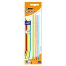 Карандаш BIC Evolution Stripes чернографитовый HB, 4 шт (kastd) в магазинах Ашан