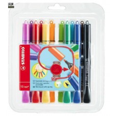 Фломастеры Stabilo Cappi, 12 цветов (kastd) в магазинах Ашан