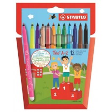 Фломастеры Stabilo Trio, 12 цветов (kastd) в магазинах Ашан