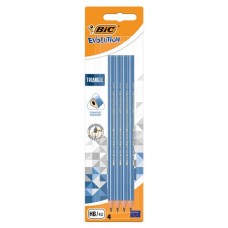 Карандаш BIC Evolution Triangle чернографитовый HB, 4 шт (kastd) в магазинах Ашан