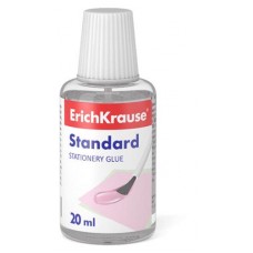 Клей канцелярский ErichKrause Standard с кисточкой, 20 мл в магазинах Ашан