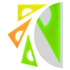 Треугольник 30° СТАММ Neon Crystal с транспортиром 16 см (kastd) в магазинах Ашан