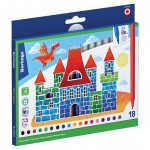 Фломастеры Berlingo Замки смываемые, 18 цветов (kastd)