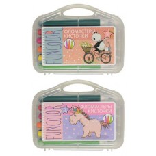 Фломастеры-кисточки BrunoVisconti 12 цветов (kastd) в магазинах Ашан