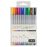 Набор скетч-линеров BrunoVisconti 0,4 мм, 12 цветов (kastd)