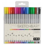 Набор скетч-линеров BrunoVisconti 0,4 мм, 18 цветов (kastd)