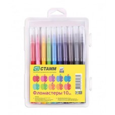 Фломастеры СТАММ Яблоко смываемые, 10 цветов (kastd) в магазинах Ашан