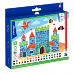 Фломастеры Berlingo Замки смываемые, 36 цветов (kastd)