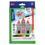 Карандаши цветные Berlingo SuperSoft Замки, 36 цветов (kastd) Карандаши цветные Berlingo SuperSoft Замки, 36 цветов (kastd)