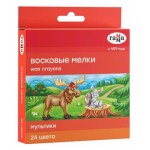 Мелки восковые Гамма Мультики круглые, 24 цвета (kastd)