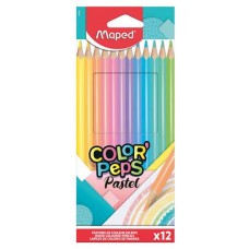 Карандаши цветные Maped Pastel, 12 цветов (kastd) в магазинах Ашан