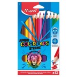 Карандаши цветные Maped Jumbo Strong пластиковые, 12 цветов (kastd) Карандаши цветные Maped Jumbo Strong пластиковые, 12 цветов (kastd)