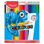 Карандаши цветные Maped Pulse пластиковые, 24 цвета (kastd) Карандаши цветные Maped Pulse пластиковые, 24 цвета (kastd)