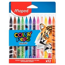 Фломастеры Maped Animals, 12 цветов (kastd) в магазинах Ашан