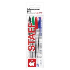 Набор шариковых ручек STAFF Basic Budget BP-04, 4 шт (kastd) в магазинах Ашан