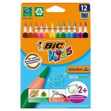 Карандаши цветные BIC Kids Evolution Triangle, 12 цветов (kastd) в магазинах Ашан