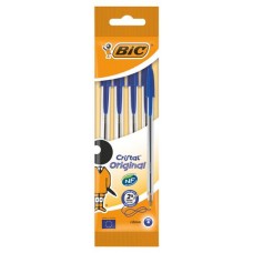 Ручка шариковая BIC Cristal Original синяя, 4 шт (kastd) в магазинах Ашан