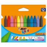 Мелки восковые BIC Kids Plastidecor Triangle, 12 цветов (kastd)