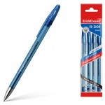 Ручка гелевая ErichKrause R-301 Original Gel Stick синяя 0.5, 4 шт. (kastd)