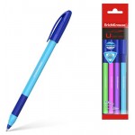 Ручка шариковая ErichKrause U-109 Neon Stick&Grip 1.0 синяя, 4 шт (kastd)