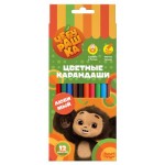 Карандаши цветные Мульти-пульти Чебурашка, 12 цветов (kastd)