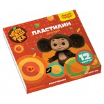 Пластилин Мульти-пульти Чебурашка со стеком 12 цветов, 180 г (kastd)