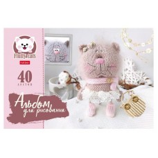 Альбом для рисования Хатбер Fluffy cats А4, 40 листов (kastd) в магазинах Ашан