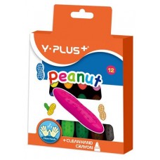 Мелки восковые Y-Plus Peanut, 12 цветов (kastd) в магазинах Ашан