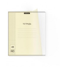Тетрадь общая ErichKrause в клетку с пластиковой обложкой на скобе А5+, 48 л (kastd) в магазинах Ашан