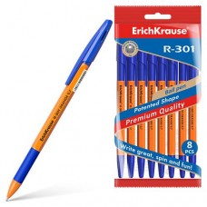 Ручка шариковая ErichKrause Orange Stick&Grip R-301 синяя 0,7 мм, 8 шт (kastd) в магазинах Ашан