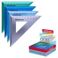 Угольник ErichKrause Ice Metallic пластиковый 45°, 9 см (kastd) в магазинах Ашан