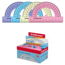 Транспортир ErichKrause Pastel пластиковый 180°, 10 см (kastd) в магазинах Ашан