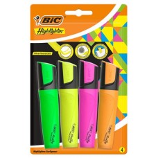 Текстовыделители BIC Highlighter Ultra Flourescent, 4 шт (kastd) в магазинах Ашан