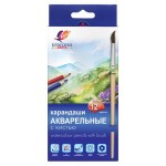 Карандаши цветные Луч Классика акварельные с кистью, 12 цветов (kastd) Карандаши цветные Луч Классика акварельные с кистью, 12 цветов (kastd)