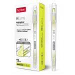 Текстовыделитель двусторонний Хатбер желтый 1-5 мм, 1 шт (kastd)