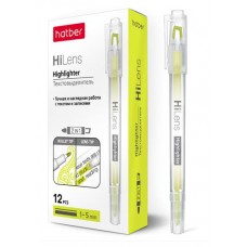 Текстовыделитель двусторонний Хатбер желтый 1-5 мм, 1 шт (kastd) в магазинах Ашан