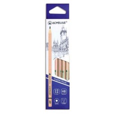 Карандаш чернографитный ACMELIAE без ластика HB, 1 шт (kastd) в магазинах Ашан