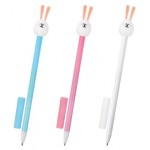 Ручка шариковая ЮНЛАНДИЯ Ушастый зайка синяя 0,7 мм, 1 шт (kastd)