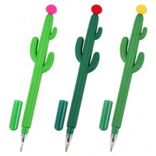 Ручка шариковая ЮНЛАНДИЯ Кактус синяя 0,7 мм, 1 шт (kastd) в магазинах Ашан