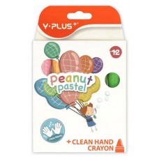 Мелки восковые Y-Plus Peanut Pastel, 12 цветов (kastd) в магазинах Ашан