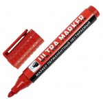 Маркер перманентный BRAUBERG Ultra Marker красный, 1 шт (kastd)