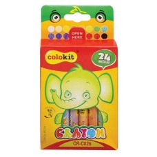 Мелки восковые Flexoffice Colokit, 24 цвета (kastd) в магазинах Ашан