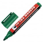 Маркер перманентный BRAUBERG Ultra Marker зеленый, 1 шт (kastd)