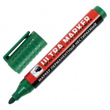 Маркер перманентный BRAUBERG Ultra Marker зеленый, 1 шт (kastd) в магазинах Ашан
